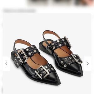 Ganni Buckle Flat